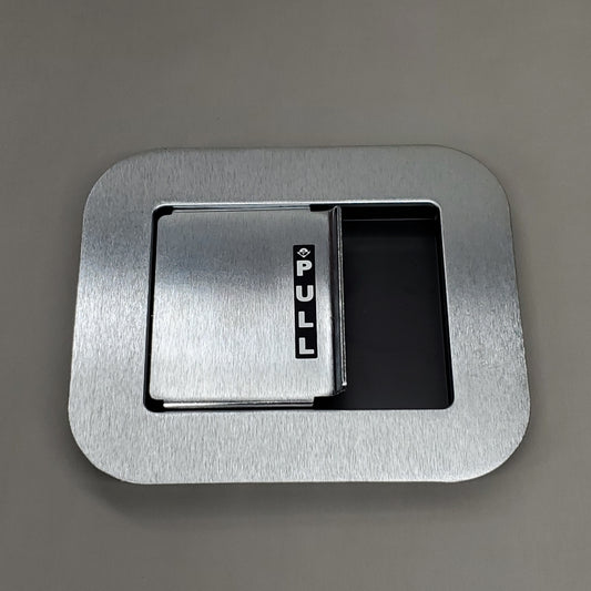 ADAMS RITE Push & Pull Paddle Recessed Door Latch Kit RHR For 6-8 Ft. DOOR Silver / Black Aluminum D3682-712 (New)