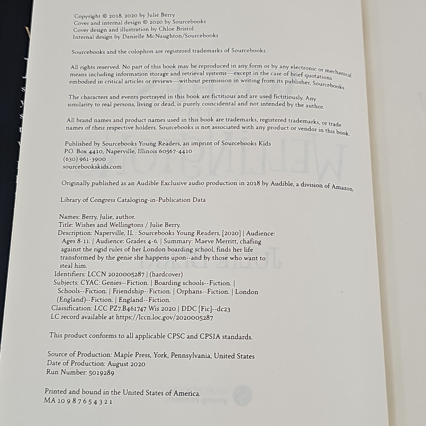 WISHES AND WELLINGTONS By Julie Berry Book Hardback (New)