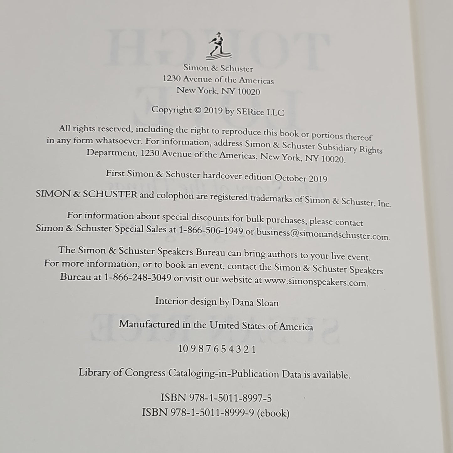 TOUGH LOVE by Susan Rice Book Hardback (New)