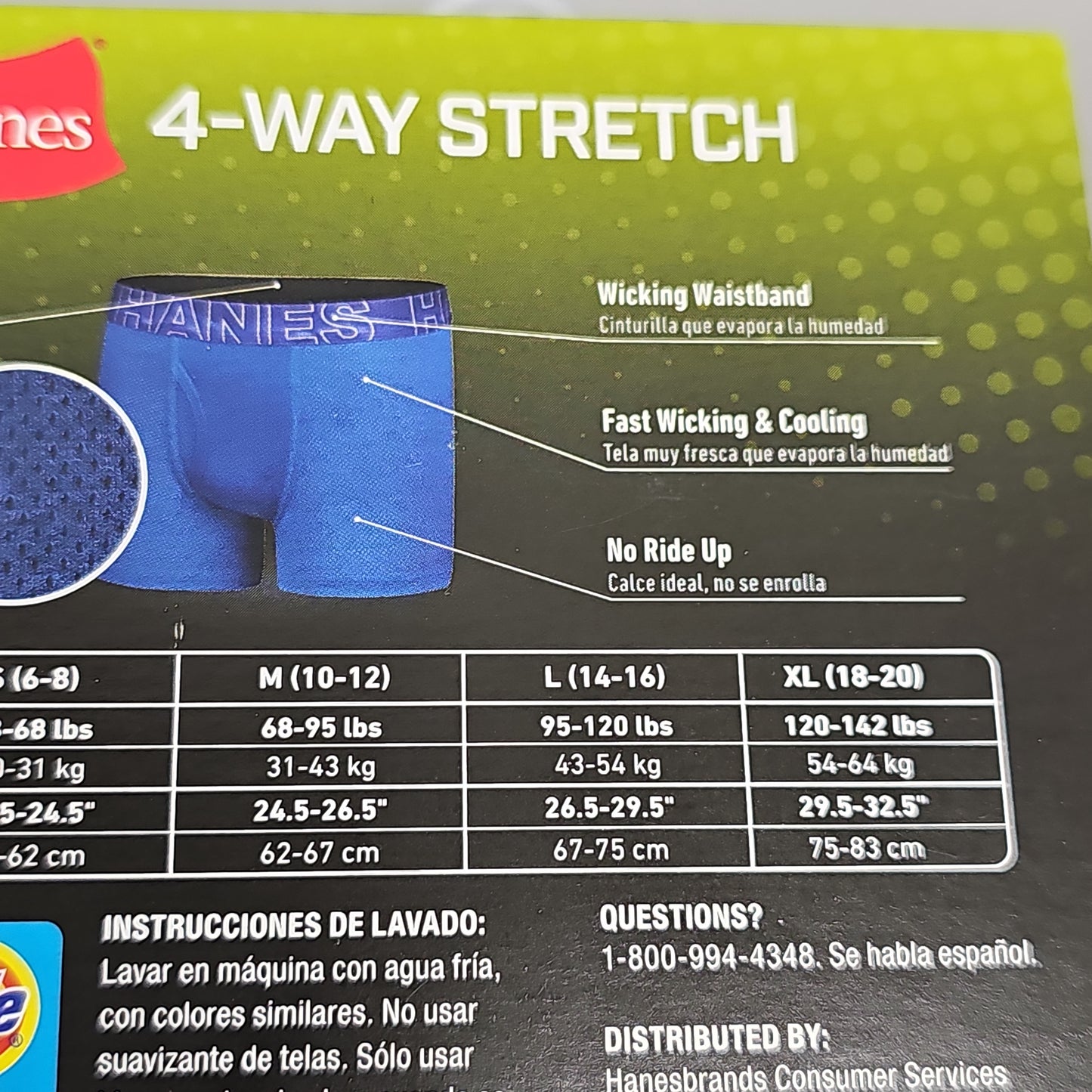 HANES Boxer Briefs 5-Pack Boy's Mesh Stretch X-Temp Size S 6/8 BX88P5 (New)