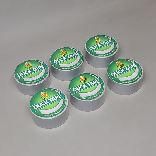 SHURTAPE DUCK TAPE 6 Rolls of Grey Duct Tape 1.88" X 20 YD 285226