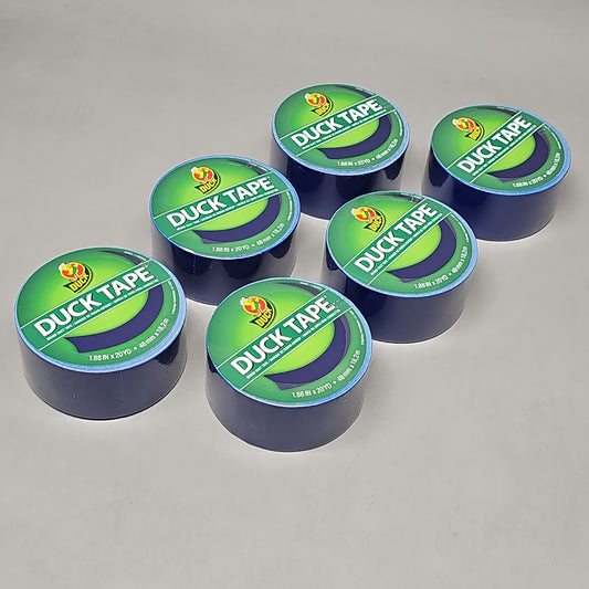 SHURTAPE DUCK TAPE 6 Rolls of Blue Duct Tape 1.88" X 20 YD 283895