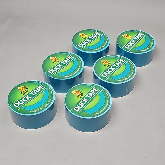 SHURTAPE DUCK TAPE 6 Rolls of Aqua Duct Tape 1.88" X 20 YD 283872
