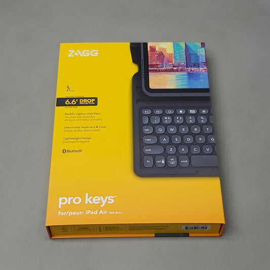 ZAGG Pro Keys Detachable Keyboard & Case For Apple iPad Air 10.9" Gray (New)