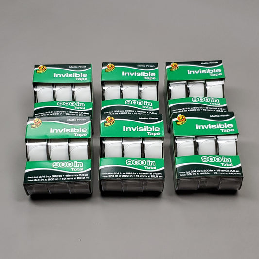 SHURTAPE (18 PACK) Invisible Tape 3/4"X300" Matte Finish 285195 (New)