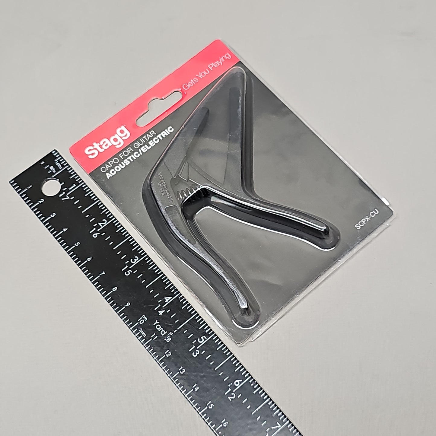 STAGG Guitar Capo Acoustic/Electric Black SCPX-CU BK (New)