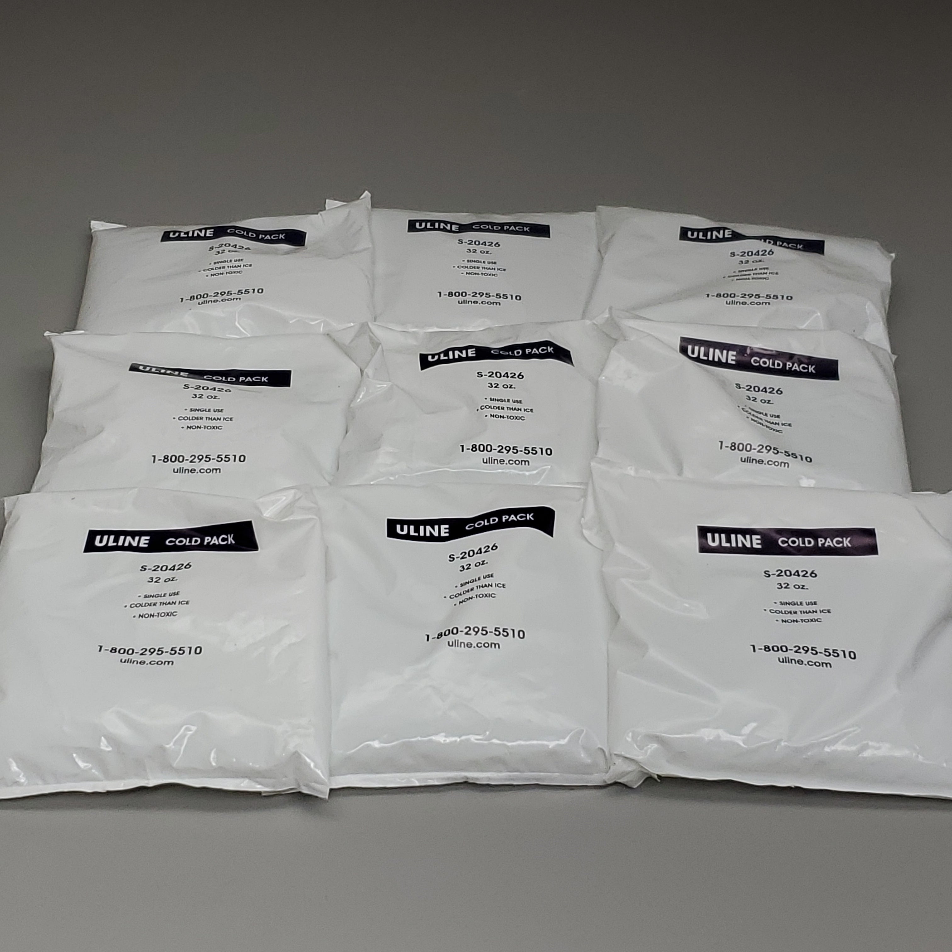 ZA ULINE Case of 9 Single Use Cold Packs 32 oz, S20426 (New) L PayWut