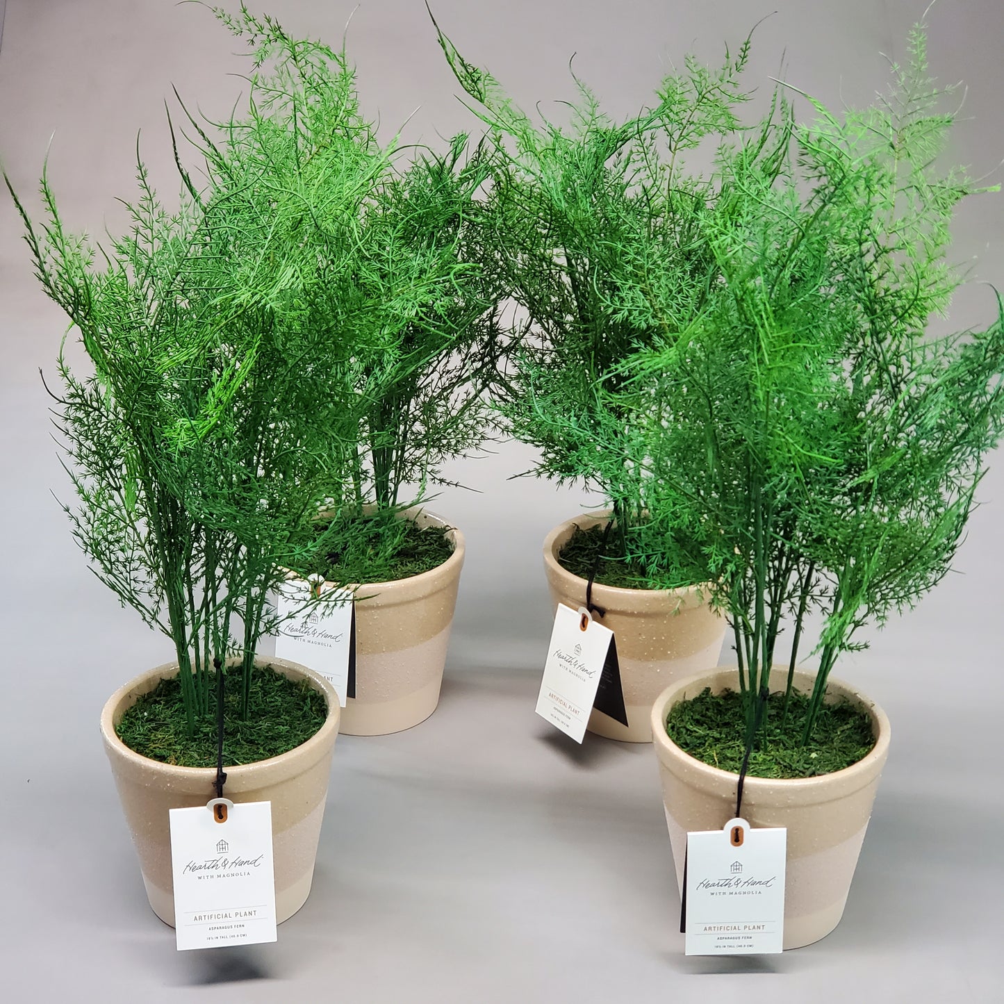 Hearth & Hand with Magnolia 4PK of 8.5"X22" Faux Fern Potted Plants 324-00-0705 (New)