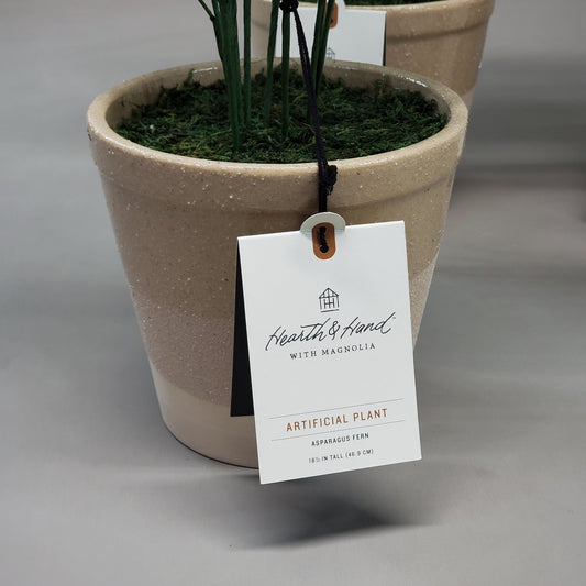 Hearth & Hand with Magnolia 4PK of 8.5"X22" Faux Fern Potted Plants 324-00-0705 (New)