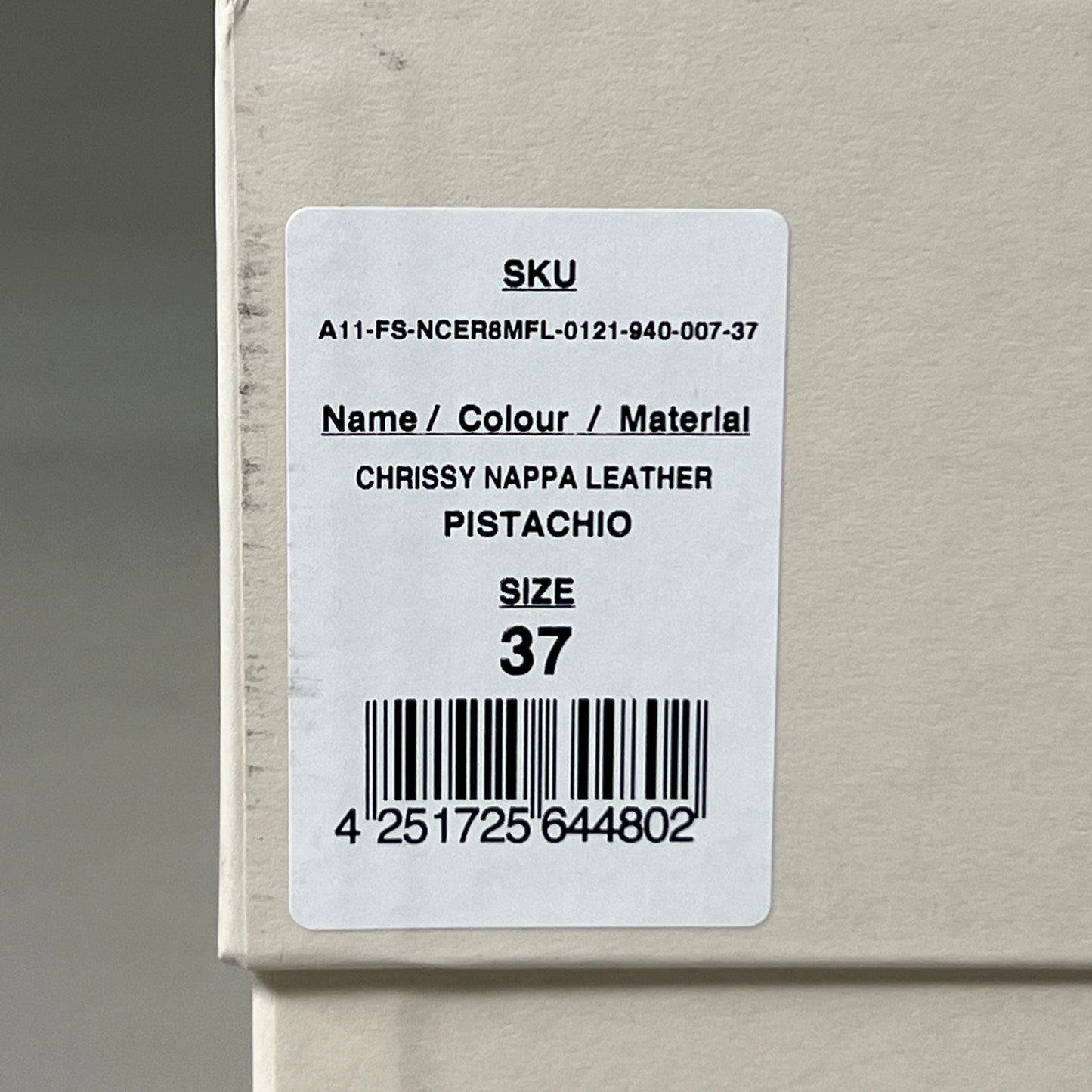 AEYDE Chrissy Pistachio Nappa Leather Sandals Women's Sz 7, EU 37, UK 4 Green (New)