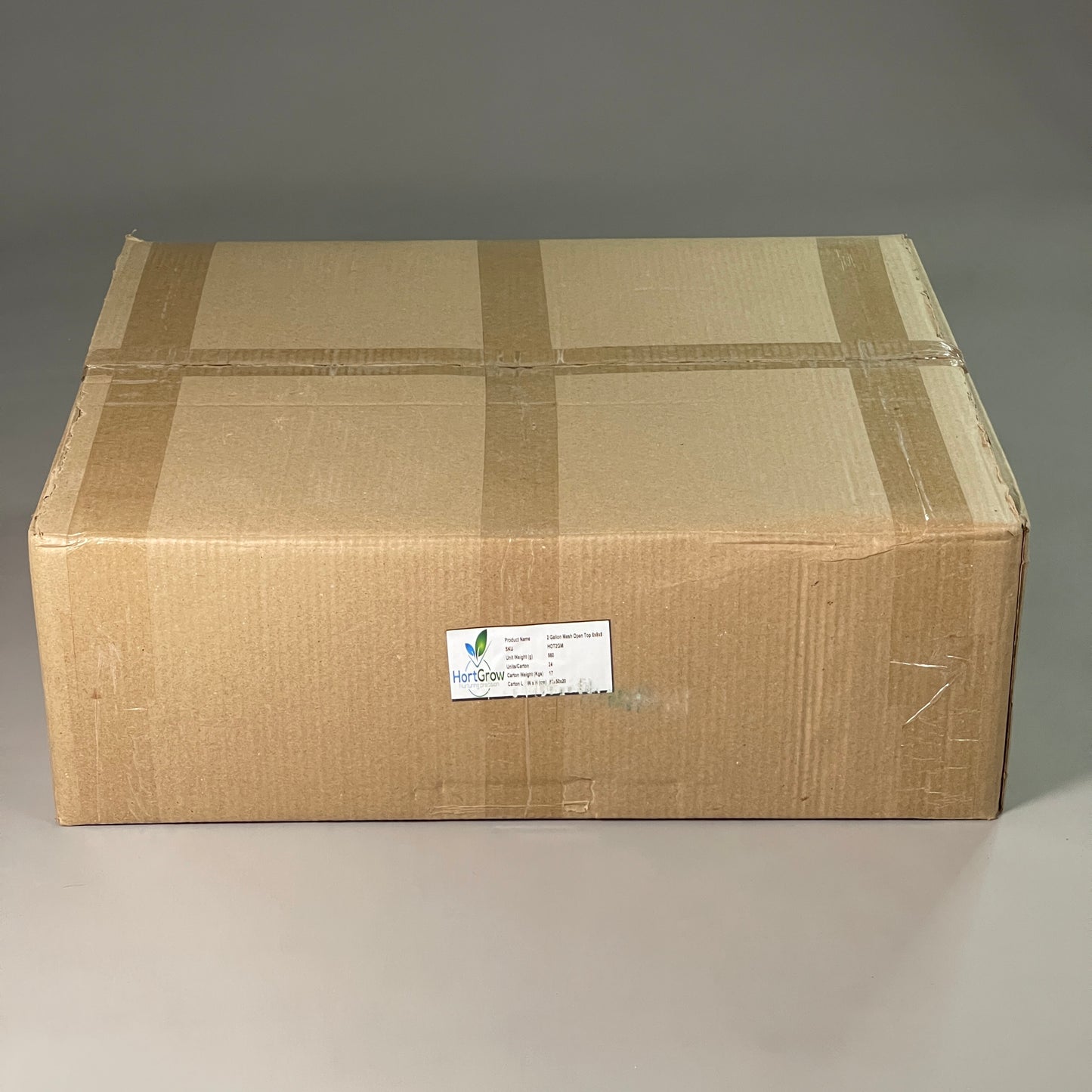 Case of 24 HORTGROW 2-Gallon Mesh Open Top Hydroponic Substrate HOT2GM (New)