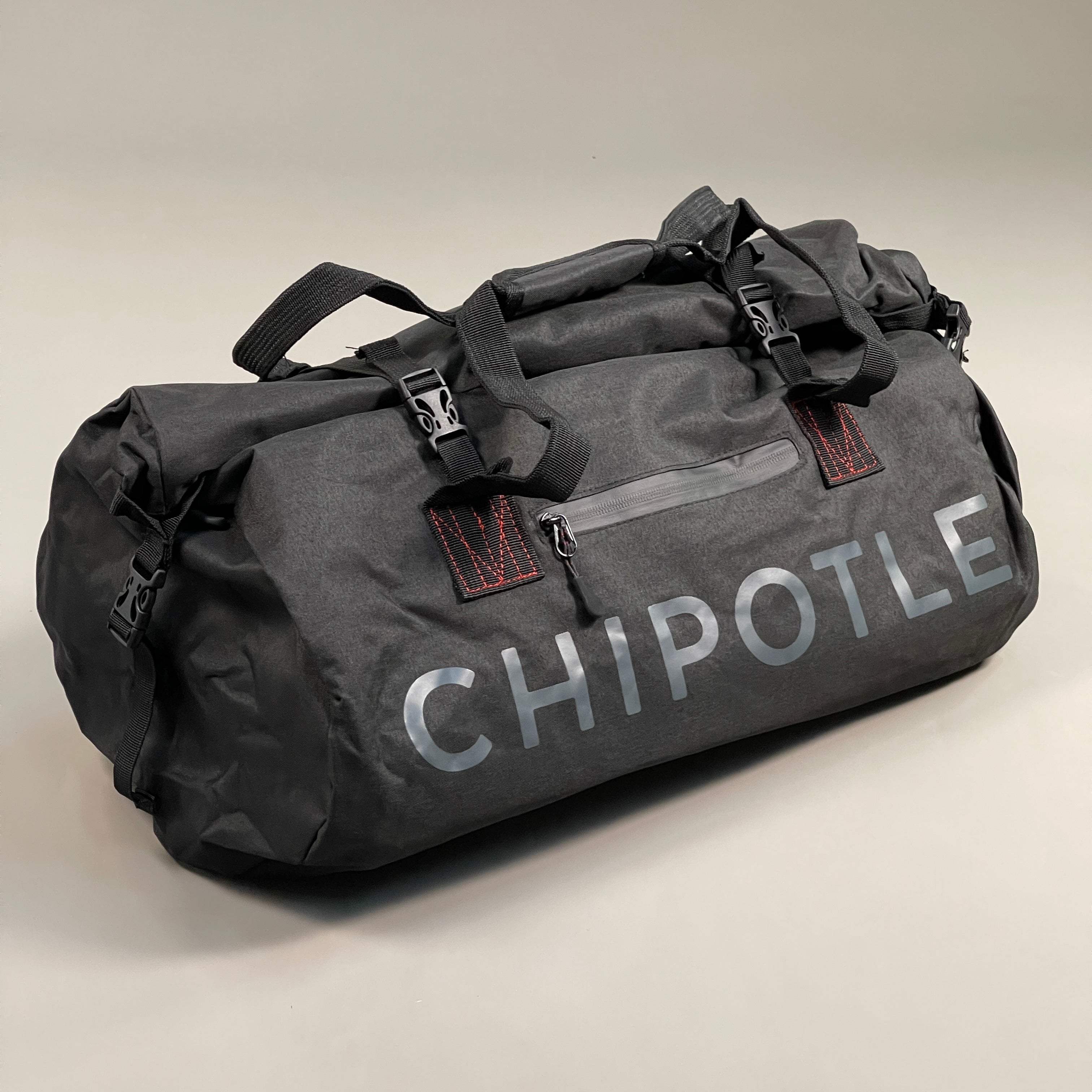 CHIPOTLE Mexican Grill Limited Edition Duffle Bag 21" x 15" x 10" Blac