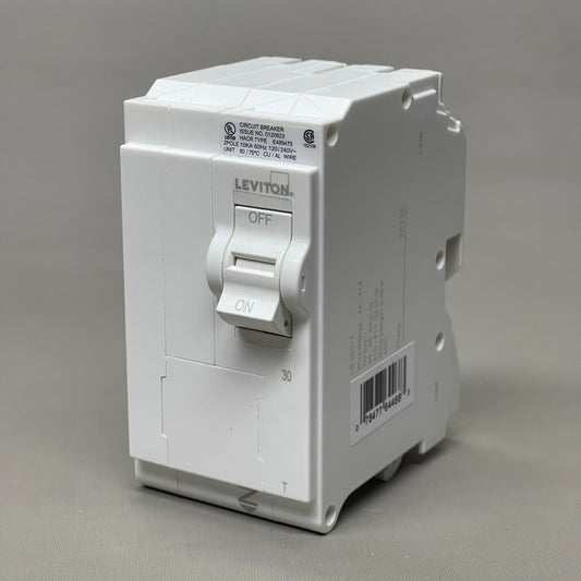 LEVITON 5-PACK! 30A 2-Pole Plug-In Circuit Breaker 120/240V White 200-LB230-T (New)