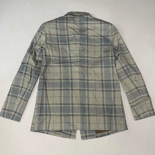 WE WORE WHAT Printed Plaid Blazer Women's Sz XS ZRN Cool Plaid Green 246765