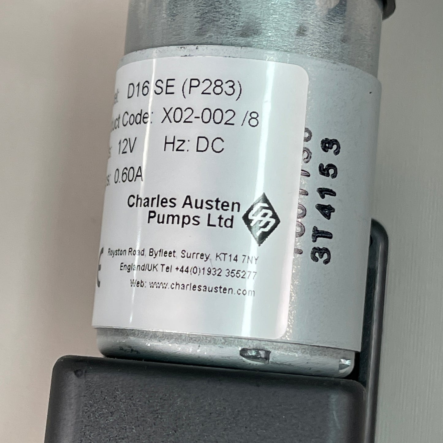 CHARLES AUSTEN PUMPS LTD Vacuum Pump Oil Free Single Stage D16 SE (P283) X02-002 (New Other)