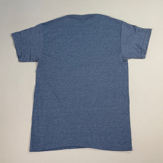 M&O Gold Soft Touch Blank T-Shirt 50/50 Cotton/Poly Sz S Navy Heather 4800 (New)