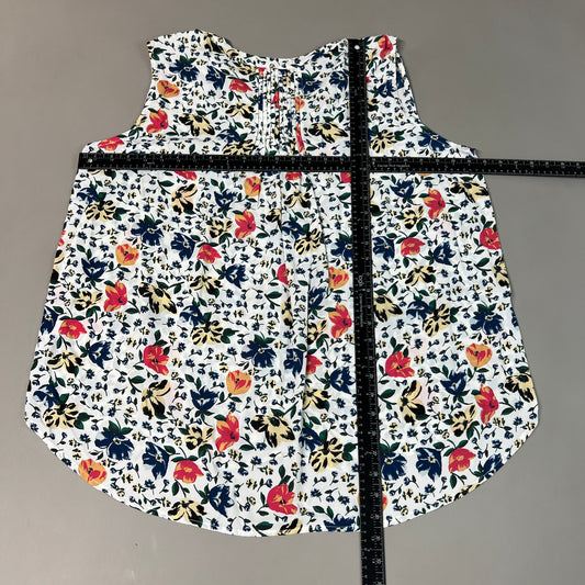 CHELSEA & THEODORE Sleeveless Blouse Women's Size XXL Bash Floral White 2165072 (NEW)