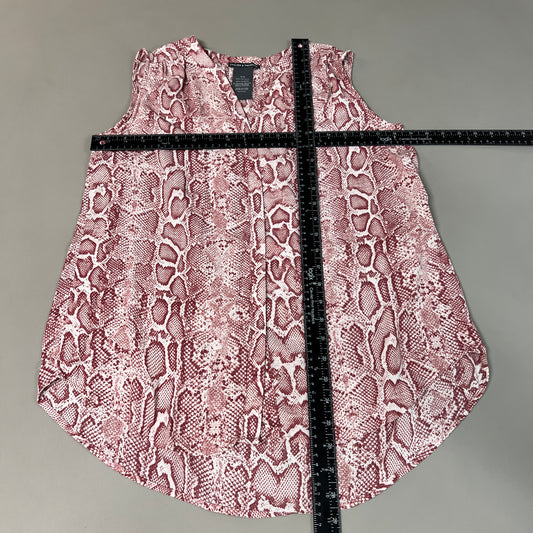 CHELSEA & THEODORE Sleeveless Blouse Women's Size S Pink Python 2165072 (NEW)
