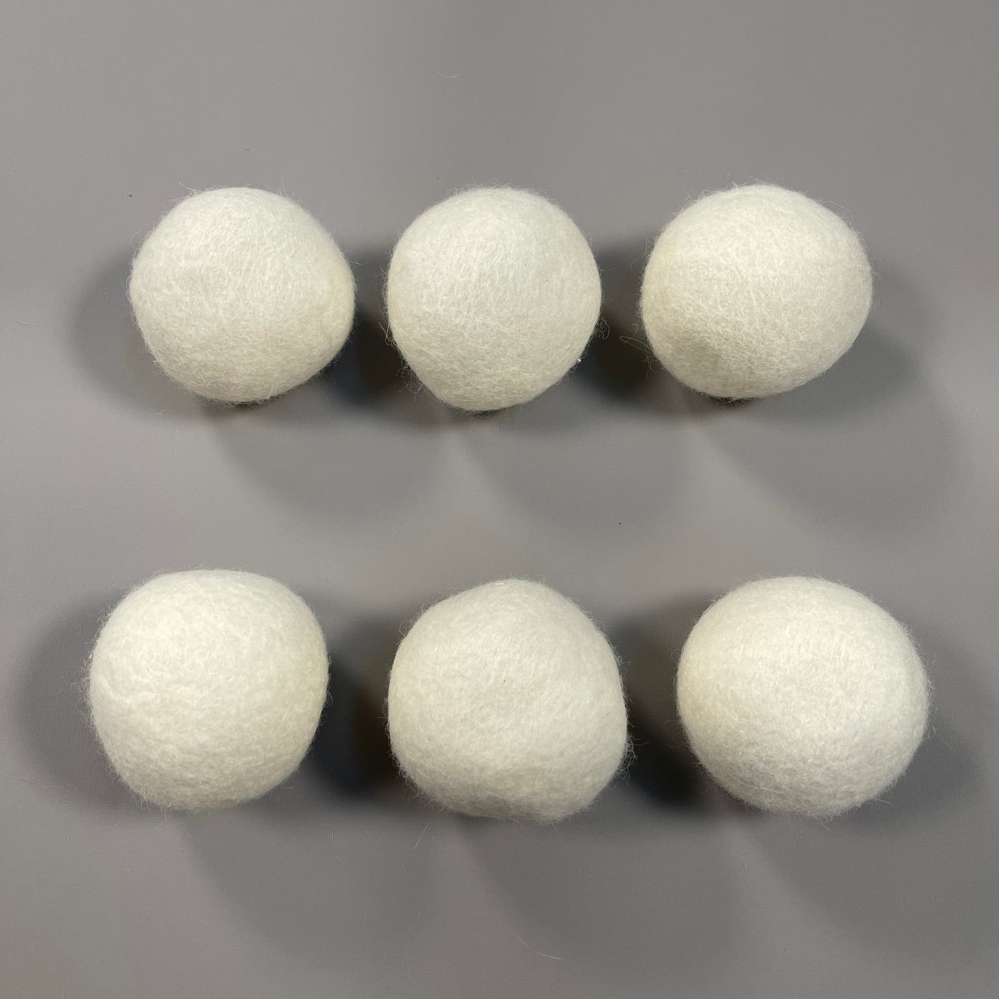 ECOIGY Handmade Wool Dryer Balls 100% New Zealand Wool Set of 6 White XL (New)