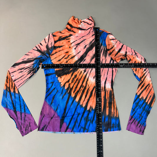 AFRM Zadie Turtleneck Pullover w/Thumb Holes Women's L Blue Halo Placement AET028103AU21 (New)