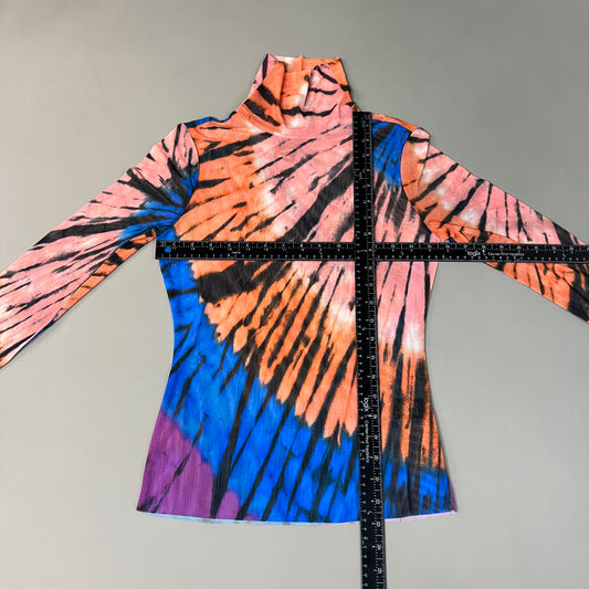 AFRM Zadie Turtleneck Pullover w/Thumb Holes Women's M Blue Halo Placement AET028103AU21 (New)