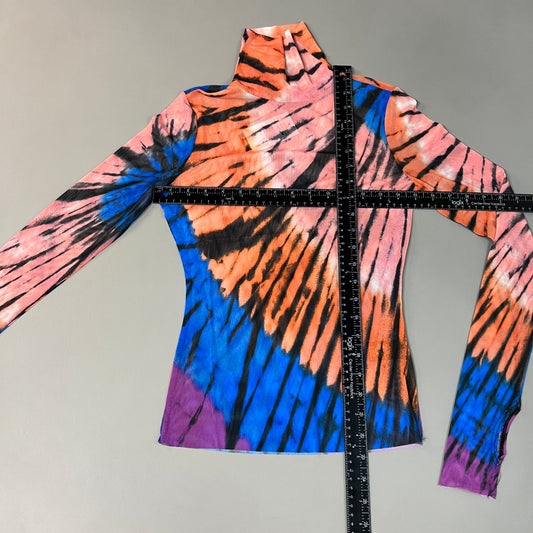 AFRM Zadie Turtleneck Pullover w/Thumb Holes Women's S Blue Halo Placement AET028103AU21 (New)