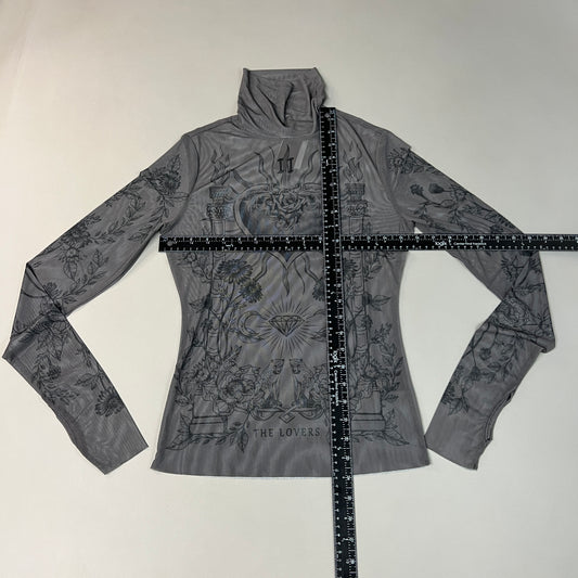 AFRM Zadie Turtleneck Pullover w/Thumb Holes Women's M Noir Tarot Card AET028103AU21 (New)