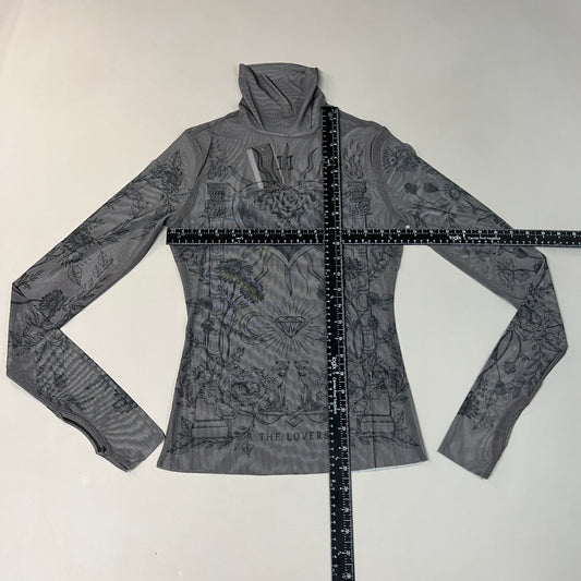 AFRM Zadie Turtleneck Pullover w/Thumb Holes Women's S Noir Tarot Card AET028103AU21 (New)