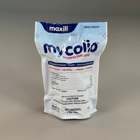Z@ MYCOLIO (MAXILL) Disinfectant Wipes - CASE OF 8 REFILL BAGS! Expires 07/22 (New) E