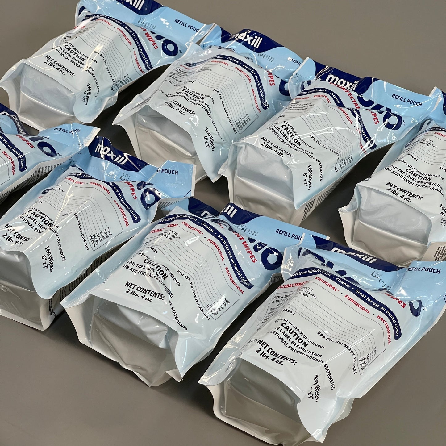 Z@ MYCOLIO (MAXILL) Disinfectant Wipes - CASE OF 8 REFILL BAGS! Expires 07/22 (New) F