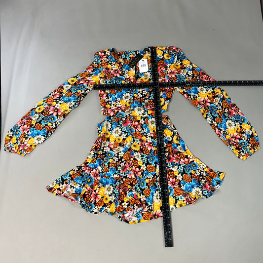 AFRM X Revolve Monna Sike Cutouts Mini Dress Women's XS Multi Wildflower AED020544 (New)