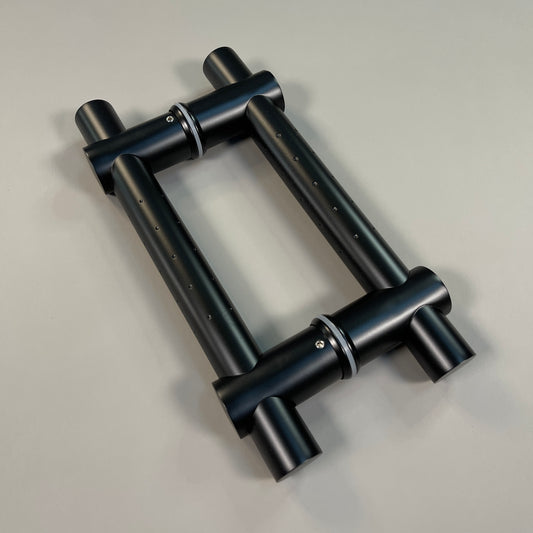 Entry Door Pull Handle Set For Glass Door Stainless Steel Entrance Flat Black (New)