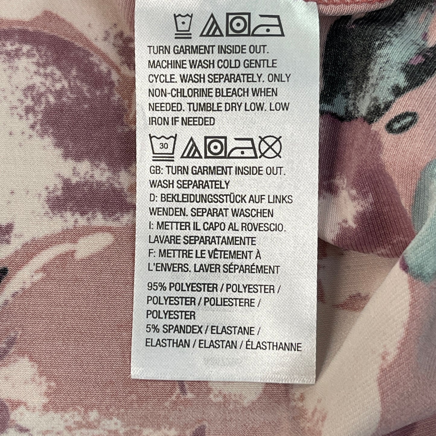 STUDIO BY D&Co Printed Long Sleeve Top Women's Sz S Classic Rose Floral (New)