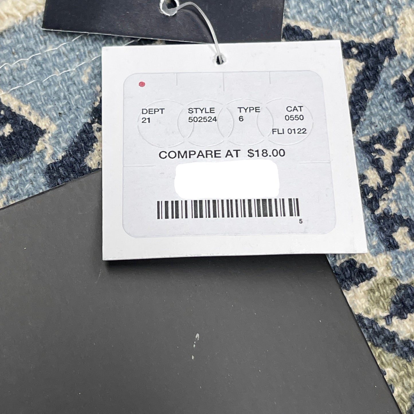 NICOLE MILLER HOME Table Runner 16" x 72" Blue Aztec Pattern 502524 (New)