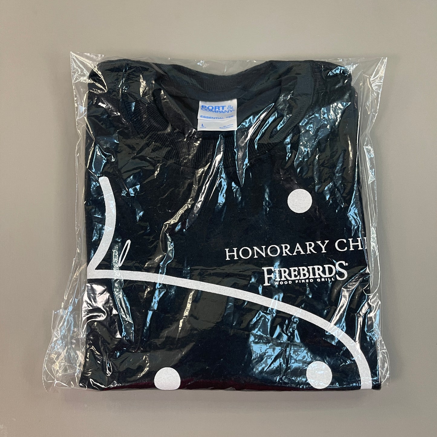 FIREBIRDS Honorary Chef Employee Staff Uniform SS Shirt Youth Sz L Black (New)