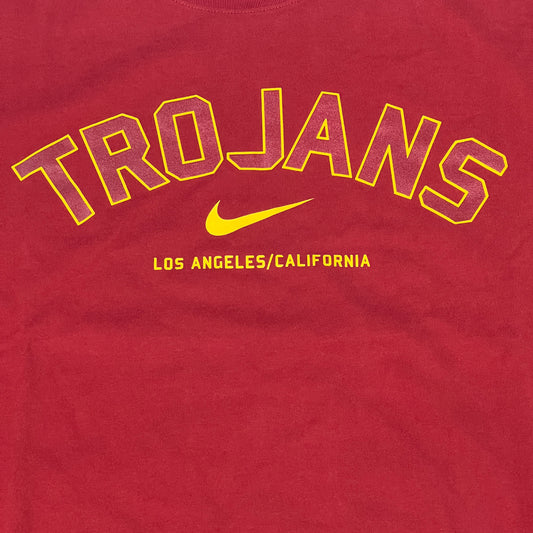 NIKE USC Trojans Logo Dri-Fit T-Shirt Men's Sz M Cardinal Red DQ1333-613 (New)
