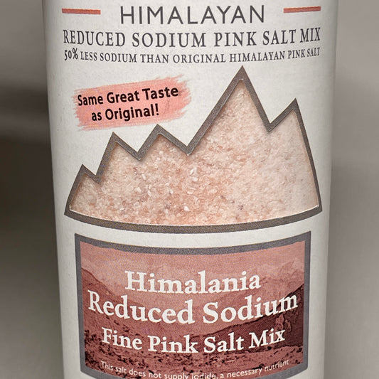 ZA@ NATIERRA Nature & Earth Himalania Reduced Sodium Fine Pink Salt Mix 13 oz Shaker (New) 08/25