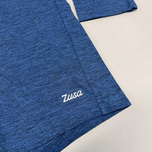 ZUSA Pull Over Shirt Long Sleeve Brisk Quarter Zip Men's Sz XL Navy Heather (New)