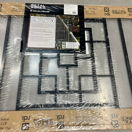 RDI METAL WORKS Excalibur Mosaic Level Rail Panel 6' X 34" Black 73045156 (New)