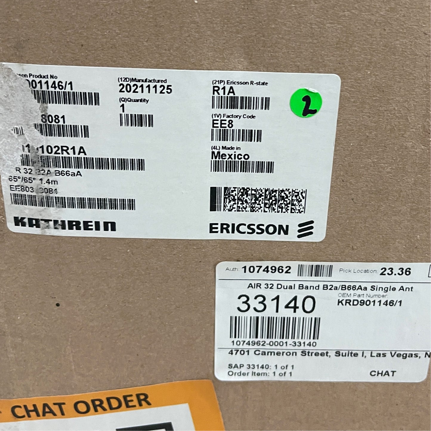 ERICSSON KRD 901 146/1 Air 32 Dual Band Single Antenna