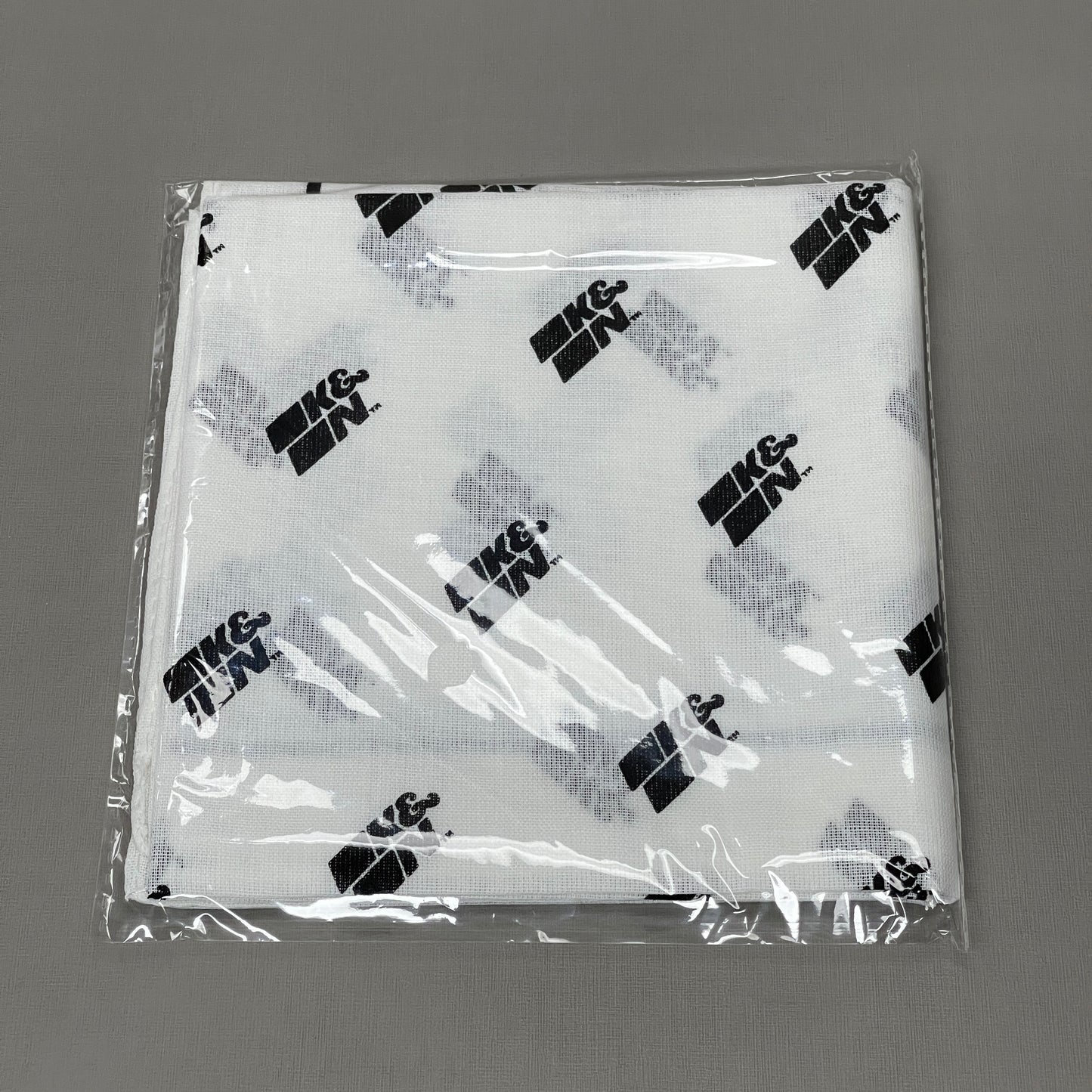 K&N (9 PACK) Bandana Neck Gator Handkerchief White/Black 87-4018-Bandana