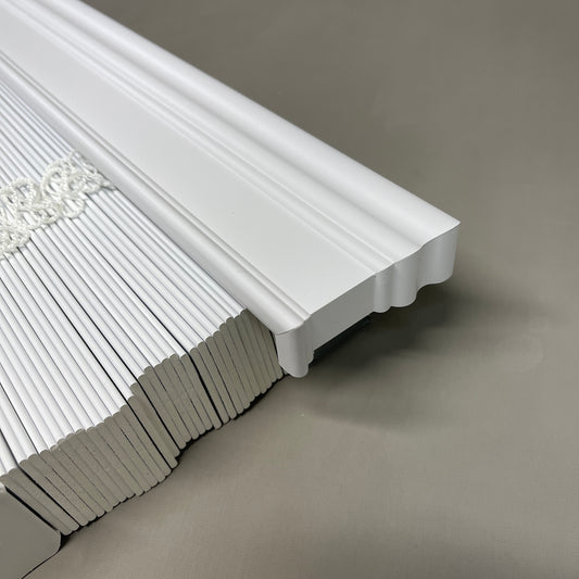 2-PACK! ILM 2" Faux Wood Blinds 28" W (27.5" actual) x 60" L White (New)