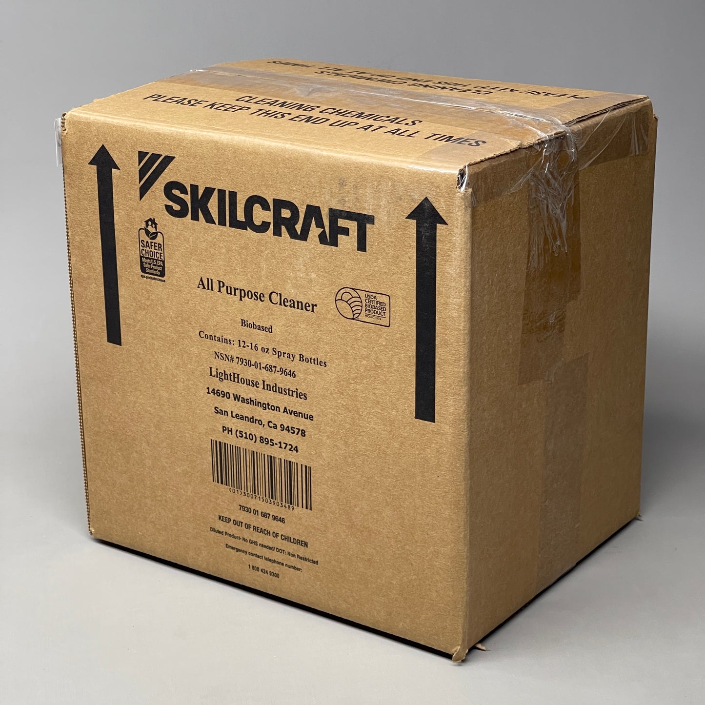 SKILCRAFT (12 PACK) All Purpose Cleaner Biobased 16 oz Spray Bottle 9265280 (New)