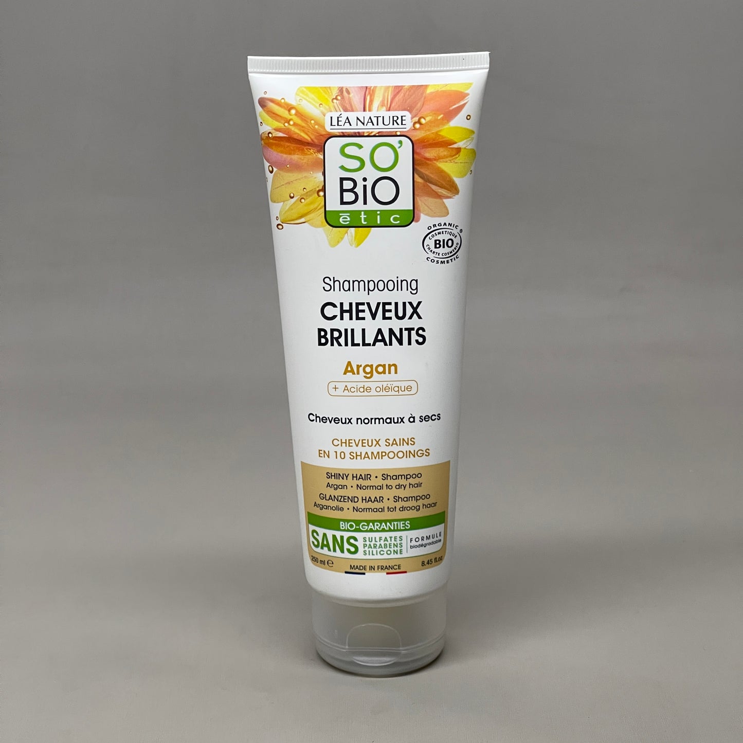 SO BIO ETIC (3-PACK) Shampooing Cheveux Brilliants Argan Shiny Hair Shampoo 8.45 FL OZ (New)