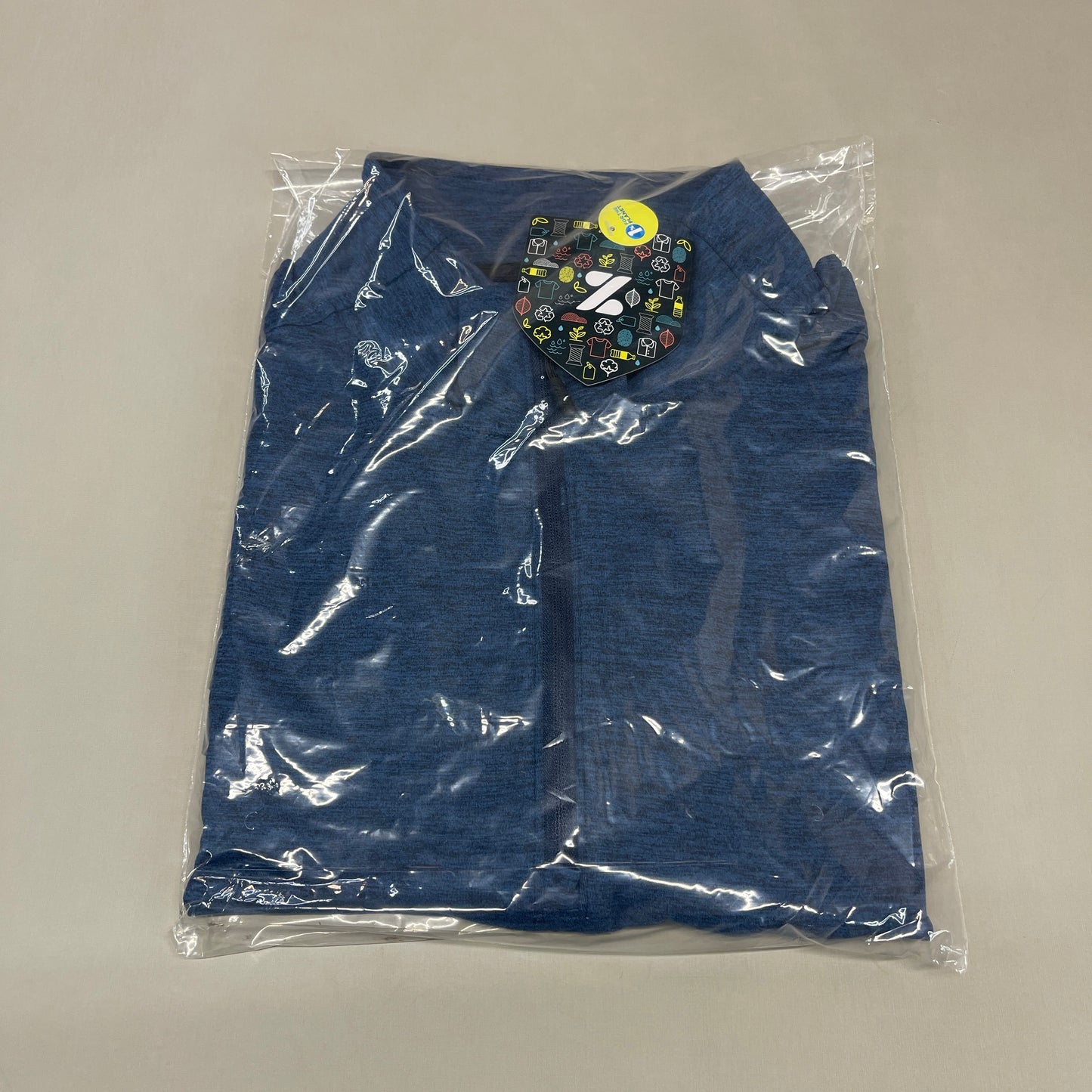 ZUSA Pull Over Shirt Long Sleeve Brisk Quarter Zip Men's Sz XL Navy Heather (New)