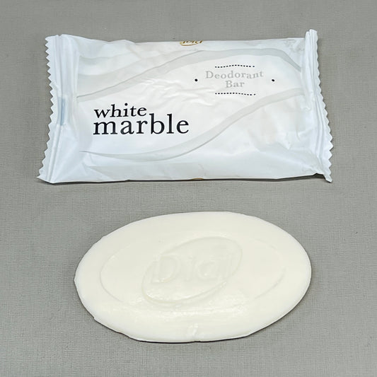 DIAL Box of 500 Deodorant White Marble Bar Soaps 1.5 oz (25.3 LBS) DW00194A