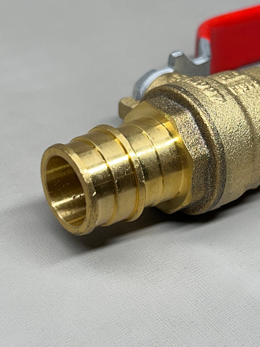 RED-WHITE VALVE Brass LF PEX Ball Valve 3/4" 0.5 lb 5015AB (New)