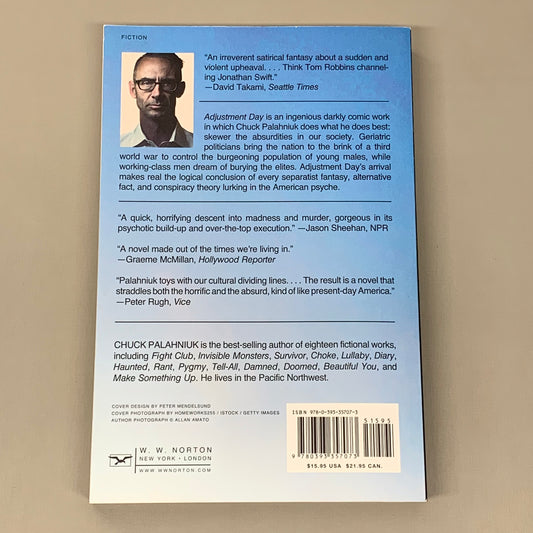 Adjustment Day: A Novel Paperback Book by Chuck Palahniuk (New)