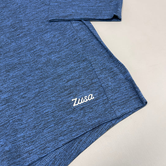 ZUSA Pull Over Shirt Long Sleeve Brisk Quarter Zip Men's Sz 2XL Navy Heather (New)