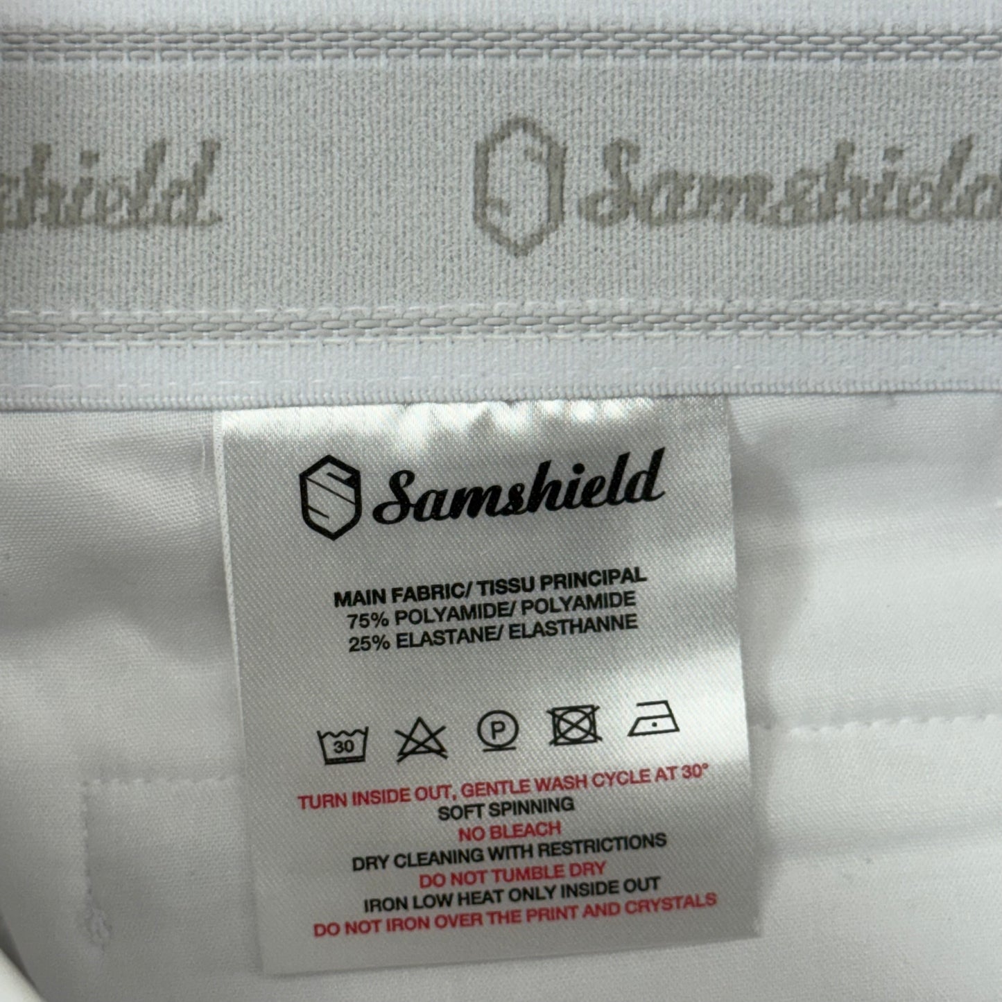 SAMSHIELD Adele Premium Equestrian Pants Women's Sz US 26, UK 8, FR 36 White Cosmic Nights